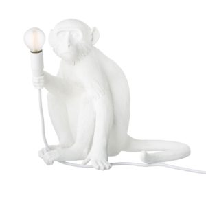 Lampe singe assis blanc Seletti