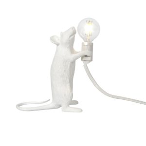 Lampe souris blanche debout Seletti