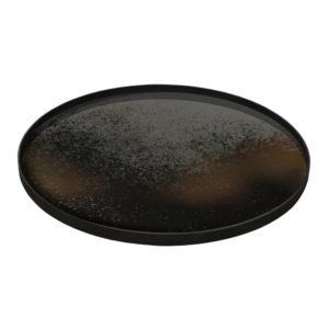 Plateau BRONZE MIRROR en verre D92cm - ETHNICRAFT