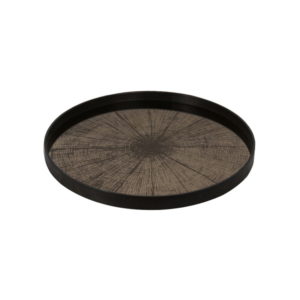 Plateau BRONZE SLICE MIRROR en verre D61cm - ETHNICRAFT