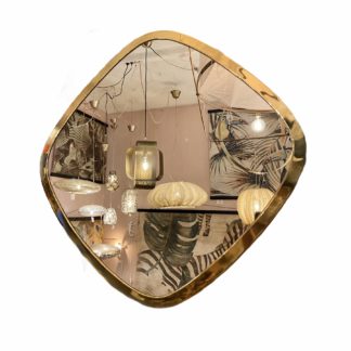 Miroir laiton carré COSY GM 56x56cm