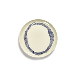 Assiette Feast L Blanche cercle bleu D26,5cm