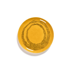 Assiette Feast Sunny yellow noir D26,5cm