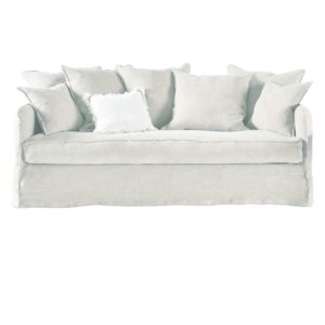 Canapé en lin 5 places Cap Ferret Home spirit Blanc (modèle d'exposition)