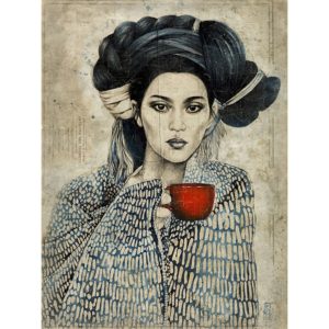 Panneau la tasse rouge 90X120CM