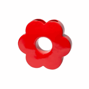 VASE FLEUR ROUGE