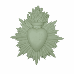 Ex-Voto Coeur en Flammes Couleurs GM