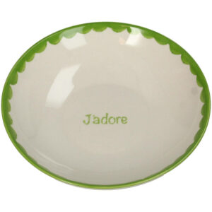 ASSIETTE CREUSE VERTE J'ADORE
