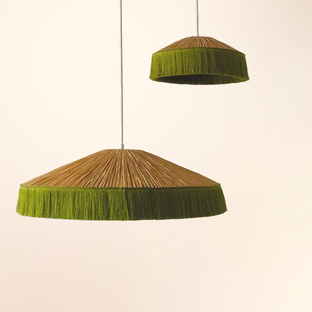 Abat-jour pour suspension mistinguette gm kaki D70 H20cm